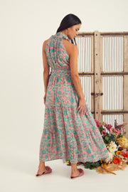 Heera Dress - Pink Jungle Print